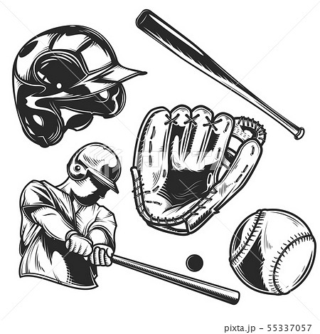Set of baseball equipment 55337057