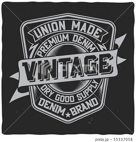 Vintage label design with lettering composition Vintage label design with lettering composition 55337058