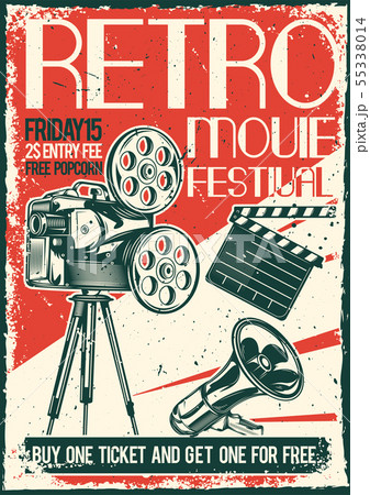 illustration of a projector, megaphone illustration of a projector, megaphone 55338014