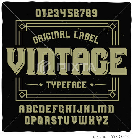 Vintage label typeface named "Vintage". 55338410