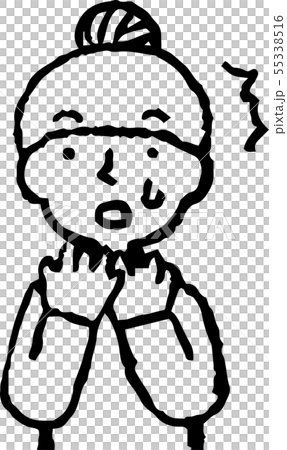 女性 ママ 主婦 上半身 ポーズ 表情 お団子ヘア イラスト 55338516