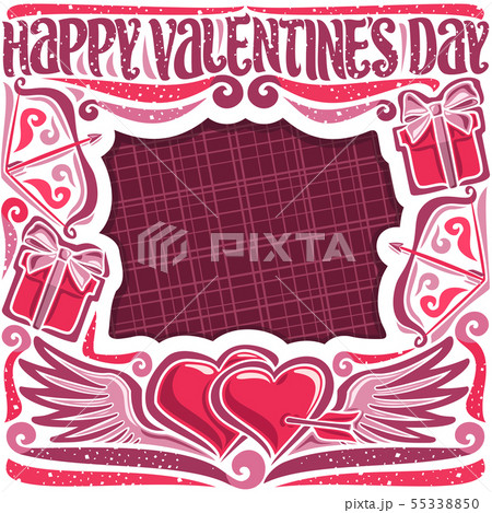 Vector greeting card for Valentine's Day 55338850
