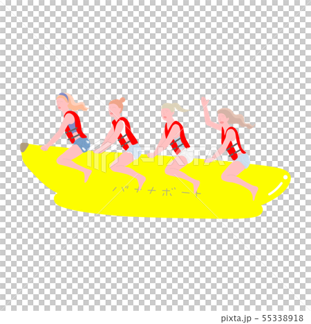 バナナボートの女性たちのイラスト素材 55338918 Pixta