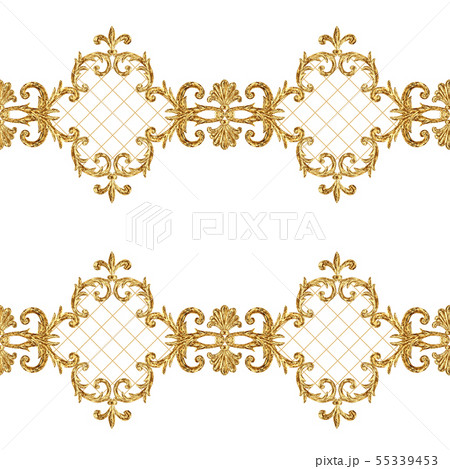 Baroque golden elements ornamental seamless 55339453