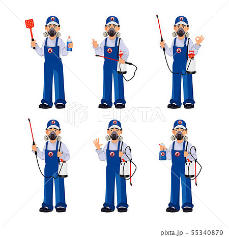 Pest control worker in protective workwear 55340879