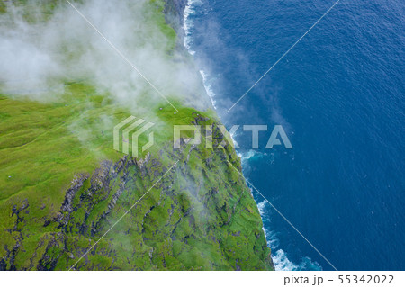 Aerial view of Koltur island in Faroe Islands, 55342022