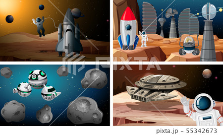 Set of space backgrounds 55342673