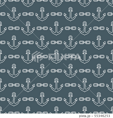 Seamless pattern with anchors and chains Seamless pattern with anchors and chains 55346253