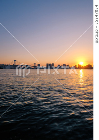 豊洲ぐるり公園の風景 (夕景) 豊洲ぐるり公園の風景 (夕景) 55347054
