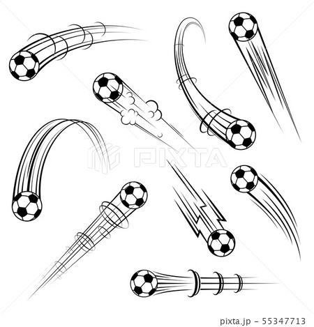 Football outline movement symbols set 55347713