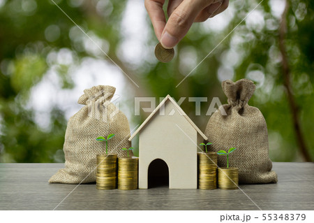 Saving money, home loan, mortgage, a property 55348379