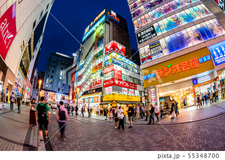 東京 秋葉原 夜の電気街 東京 秋葉原 夜の電気街 55348700