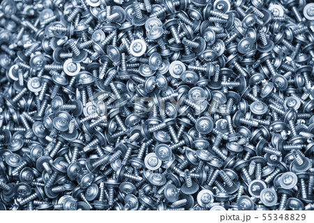 The pile of the washer head screw parts. The pile of the washer head screw parts. 55348829
