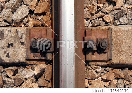 railway rails close view - abstract background, railway rails close view - abstract background, 55349530