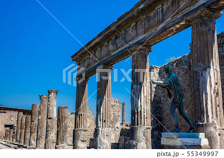 Ruins of Temple of Apollo in Pompeii 55349997