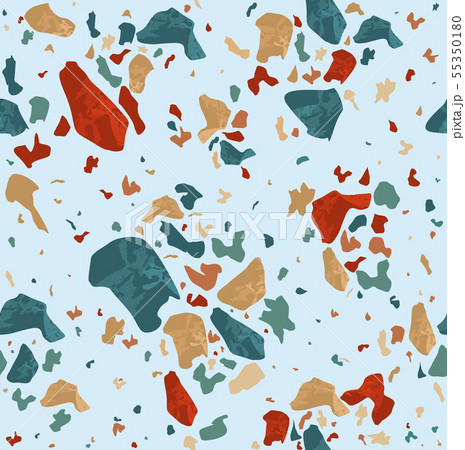Terrazzo seamless pattern color stone background 55350180