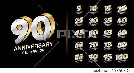 Set of premium anniversary logotype.  55350335