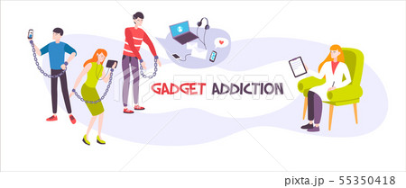 Gadgets Addiction Flat Banner 55350418