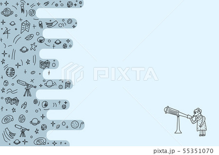 Vector design of astronomers and space objects. 55351070