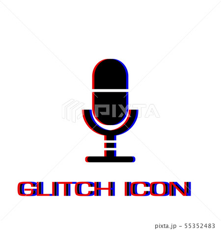 Microphone icon flat 55352483