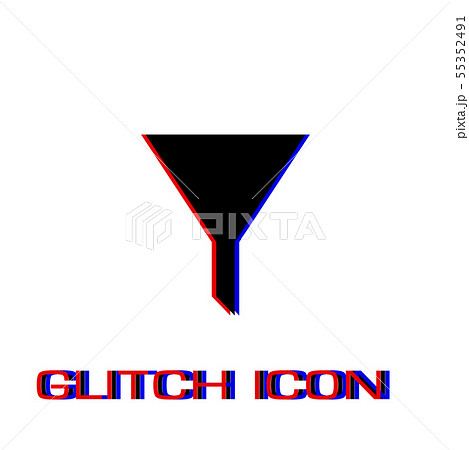 Funnel filter icon flat 55352491
