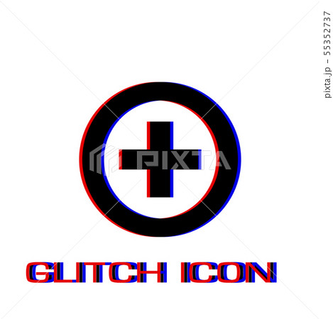 Medical cross icon flat 55352737