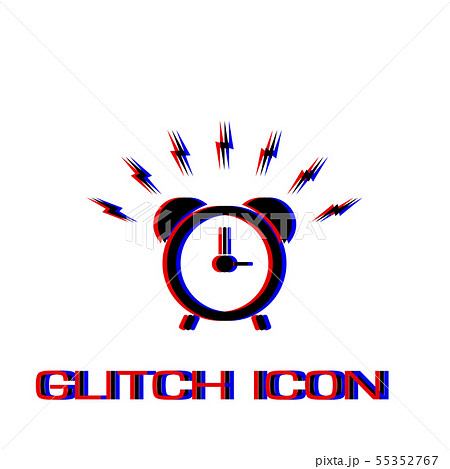 Alarm clock icon flat 55352767