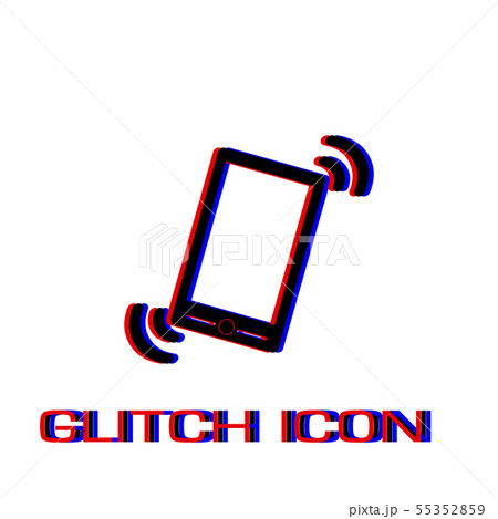Smart phone in silent mode icon flat. 55352859