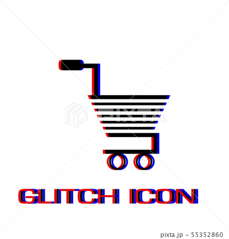 Trolley for products icon flat. 55352860