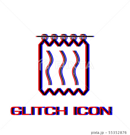 Shower Curtains icon flat. Shower Curtains icon flat. 55352876