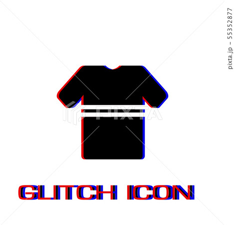 Tshirt with stripes icon flat. Tshirt with stripes icon flat. 55352877