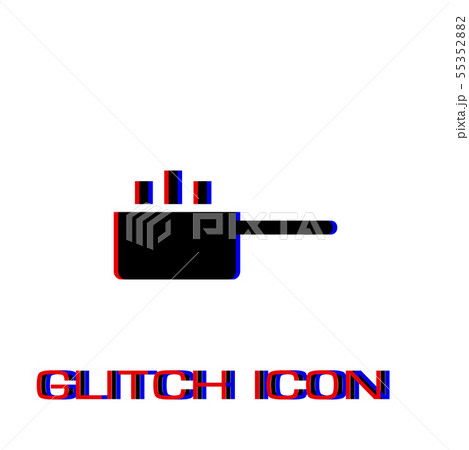 Hot cooking pot icon flat. Hot cooking pot icon flat. 55352882
