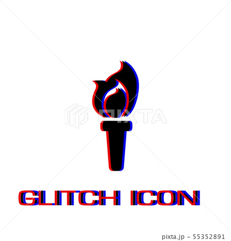 Torch icon flat. 55352891