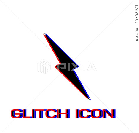 Thunder icon flat Thunder icon flat 55352971