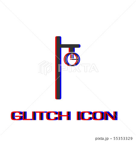 Street clock icon flat. 55353329