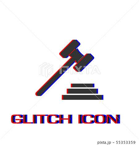 Gavel icon flat. Gavel icon flat. 55353359