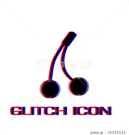 Cherry icon flat. Cherry icon flat. 55353535