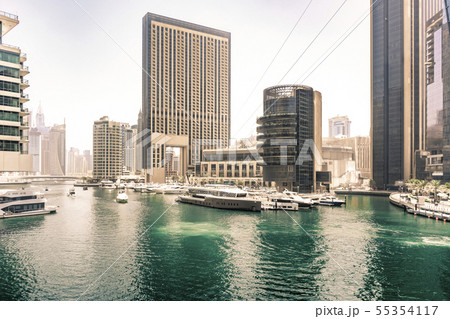 Beautiful cityscape of Dubai Marina  55354117