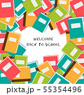 Welcome back to school - background with school color notebook 55354496
