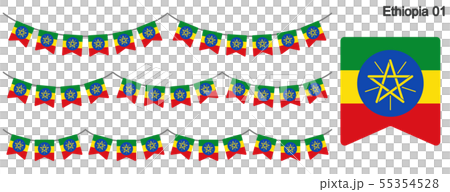 Garrand of Ethiopia flag vector data (bunting garland) 55354528