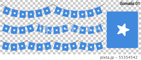 ソマリアの国旗のガーラーンド　ベクターデータ（bunting garland） 55354542