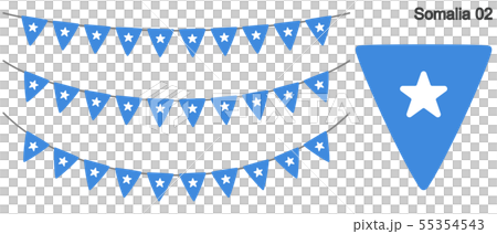 ソマリアの国旗のガーラーンド　ベクターデータ（bunting garland） 55354543
