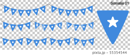 ソマリアの国旗のガーラーンド　ベクターデータ（bunting garland） 55354544