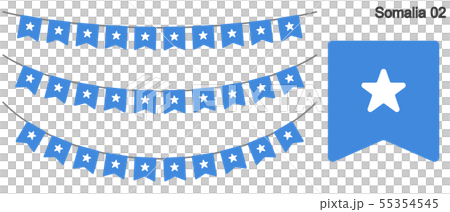 ソマリアの国旗のガーラーンド　ベクターデータ（bunting garland） 55354545