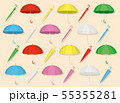 カラフルな傘のセット01 55355281