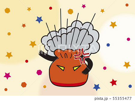 堪忍袋の緒が切れるのイラスト素材