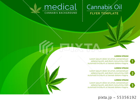 Cannabis or marijauna medical poster desing. 55356192