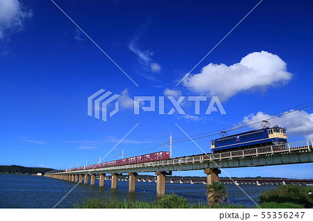 北浦橋梁と貨物列車 55356247