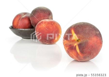 Fresh red peach isolated on white 55356323