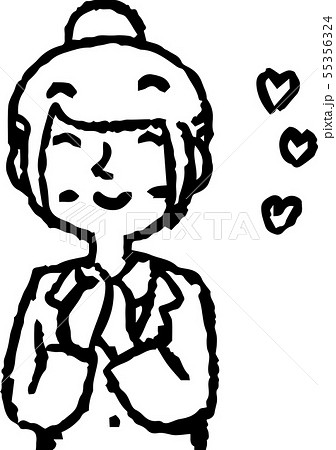 女性 ビジネスウーマン OL 上半身 ポーズ 表情 新卒 イラスト 55356324